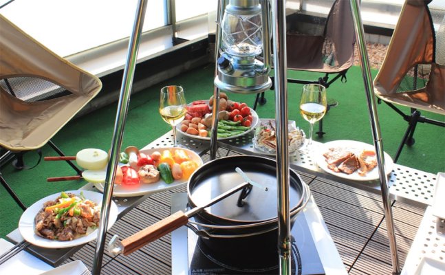 BBQ trên sân hiên rộng rãi